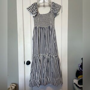 La Ligne Navy and White Striped women's midi dress NWT. Size XL